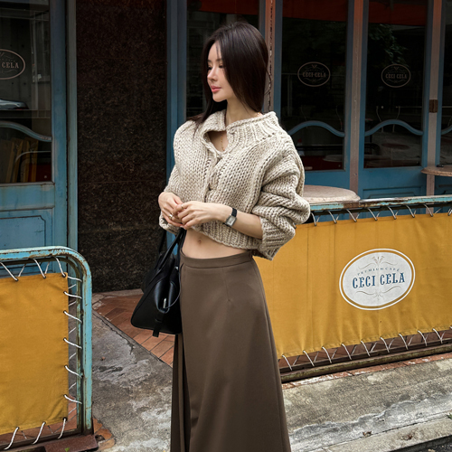 Kota high hand crop cardigan