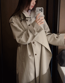 Devane long trench coat