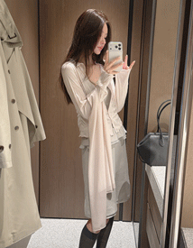 Blink muffler cardigan