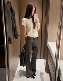 Hote button slit pants