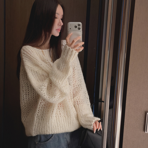 Bitter kid mohair mash knit