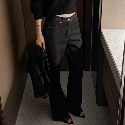 Molten black denim pants