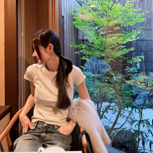 Blur cotton tee