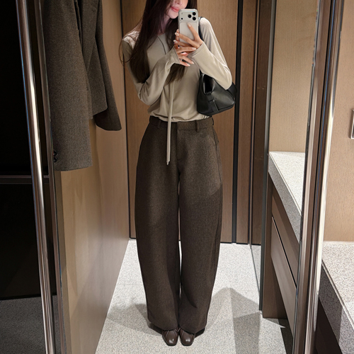 Vell wool wide pants