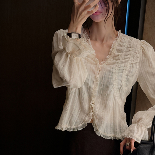 Rohren shirring blouse