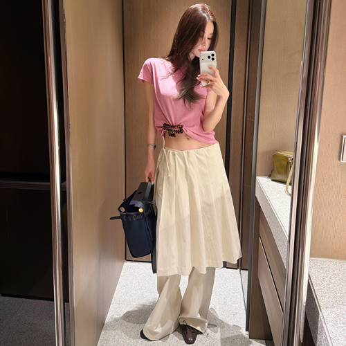 London pleats wrap skirt pants