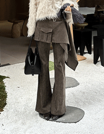 Lycra boots-cut pants