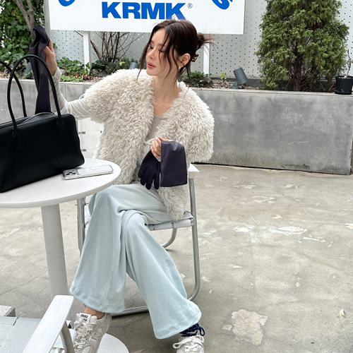Bonnie short-sleeved fur jacket