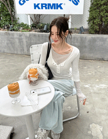 Flue tencel layered tee