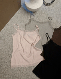 Chemi scoop-neck lace sleeveless